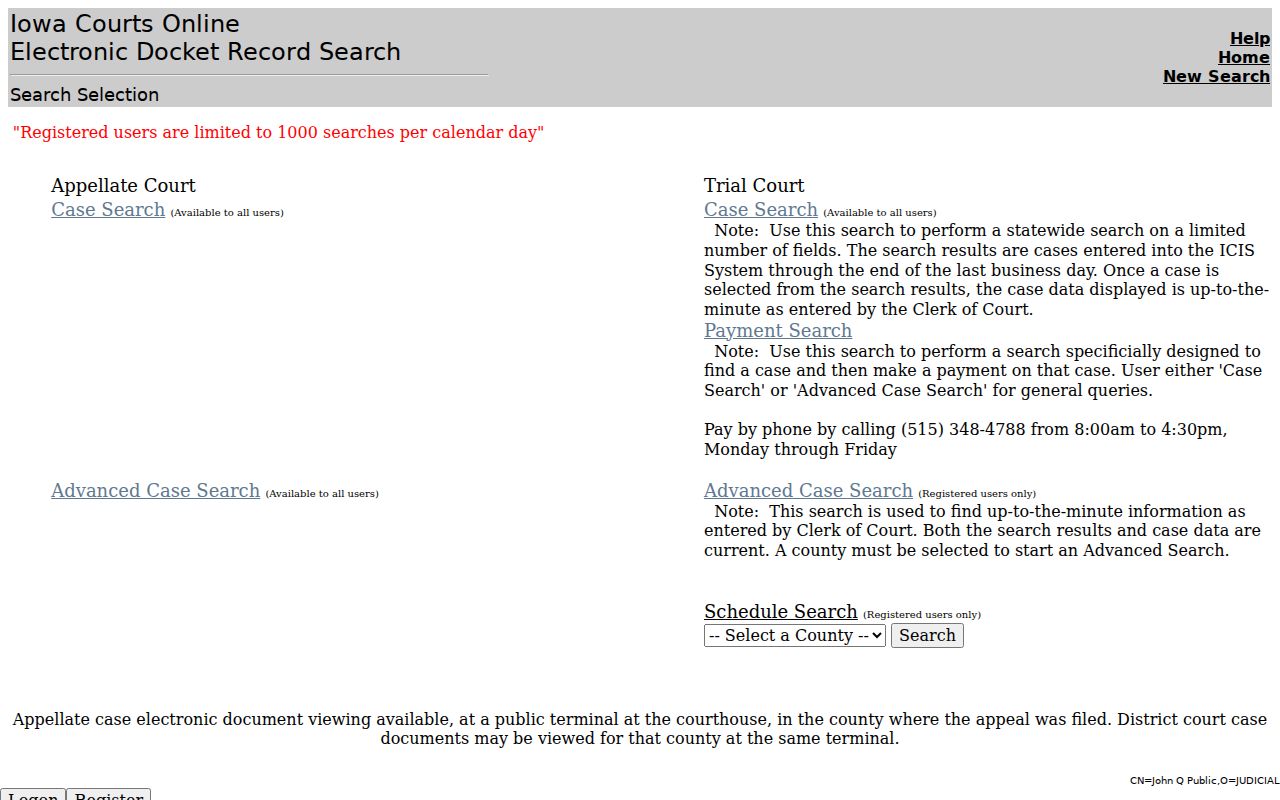 Taylor County criminal court cases Iowa Courts Online search